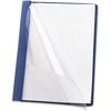 Smead Poly Report Cover, Tang Clip, Letter, 1/2" Capacity, Clear/Blue, PK25 87452